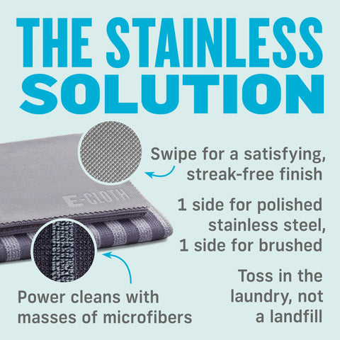 E-CLOTH  Stainless Steel Cleaning Cloths