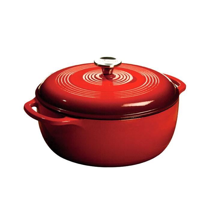 Enamel Dutch Oven 6 qt. (Red) by Lodge